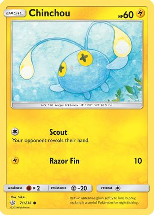 Chinchou (71/236) [Sun & Moon: Cosmic Eclipse] Reverse Holofoil