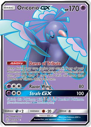 Oricorio GX (Full Art) (217) Holofoil - SM  Cosmic Eclipse