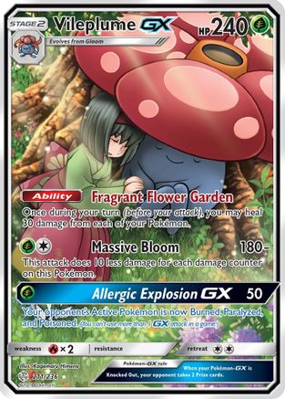 Vileplume GX (Full Art) (211) Holofoil - SM  Cosmic Eclipse