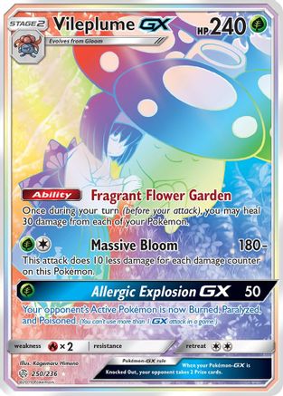 Vileplume GX (Secret) (250) Holofoil - SM  Cosmic Eclipse