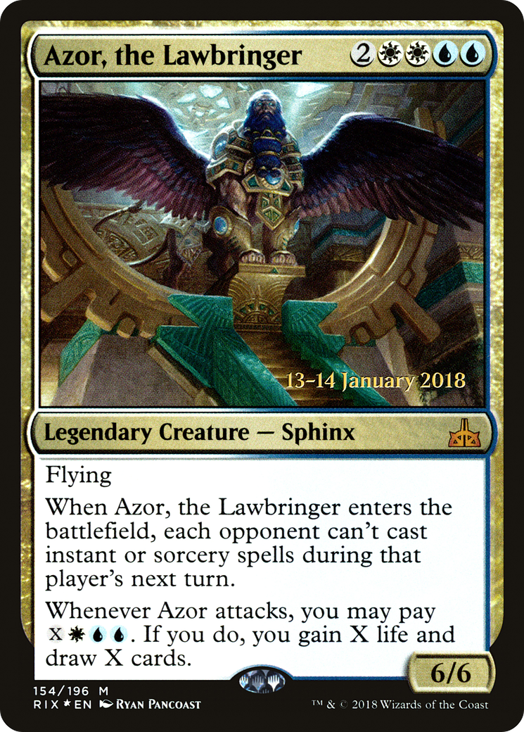 Azor, the Lawbringer (154) Foil - Rivals of Ixalan Promos