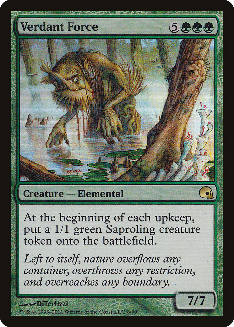 Verdant Force (008) Foil - Premium Deck Series: Graveborn