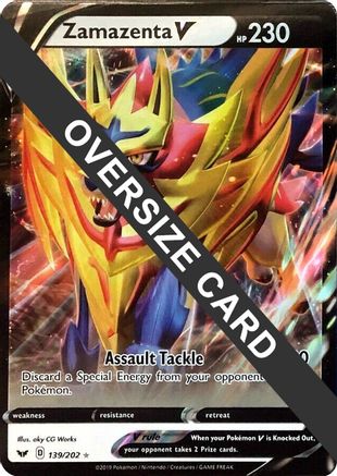 Zamazenta V (139/202) (Jumbo Card) [Sword & Shield: Base Set] | Silver Goblin