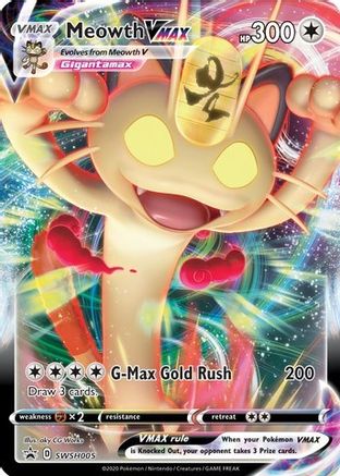 Meowth VMAX - SWSH005 (SWSH005) Holofoil - SWSH Sword & Shield Promo Cards