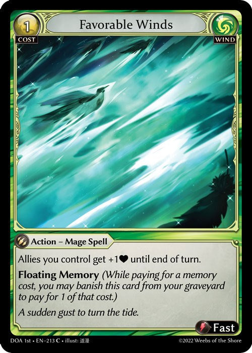 Favorable Winds (213) [Dawn of Ashes: 1st Edition] Foil