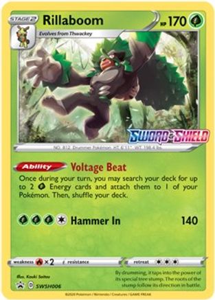 Rillaboom - SWSH006 (Prerelease) (SWSH006) Holofoil - SWSH Sword & Shield Promo Cards