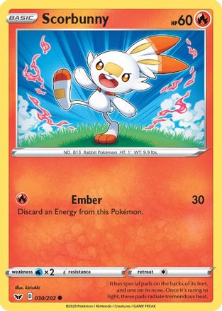 Scorbunny (030) (30) - SWSH01 Sword & Shield Base Set