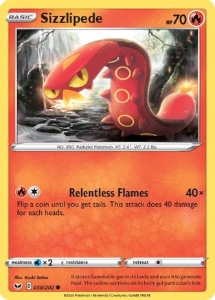 Sizzlipede (038) (38) - SWSH01 Sword & Shield Base Set