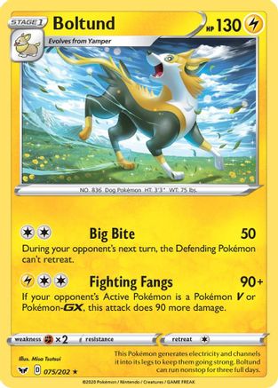 Boltund (075/202) [Sword & Shield: Base Set] Reverse Holofoil