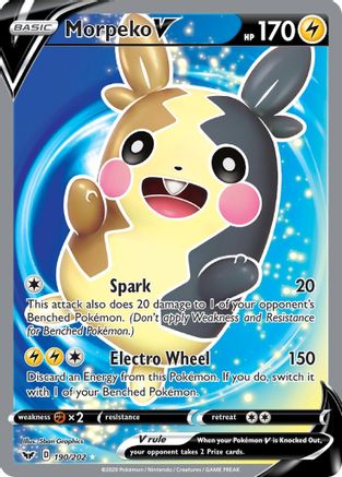 Morpeko V (Full Art) (190) Holofoil - SWSH01 Sword & Shield Base Set