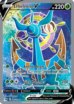Dhelmise V (Full Art) (187) Holofoil - SWSH01 Sword & Shield Base Set