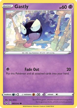 Gastly (83) - Sword & Shield Base Set