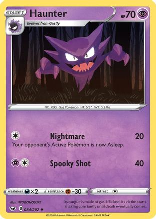 Haunter (084/202) [Sword & Shield: Base Set] | Silver Goblin