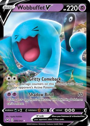 Wobbuffet V (86) Holofoil - SWSH01 Sword & Shield Base Set