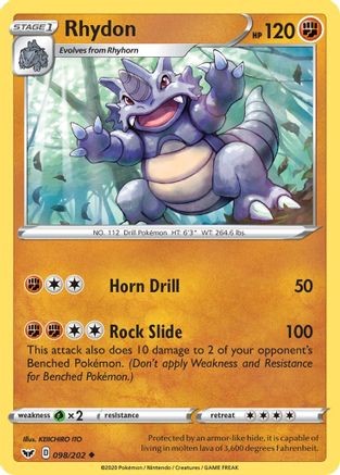 Rhydon (98) - SWSH01 Sword & Shield Base Set