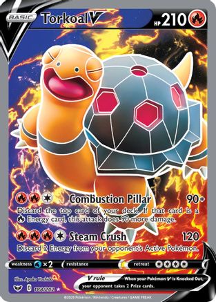 Torkoal V (Full Art) (188) Holofoil - Sword & Shield Base Set