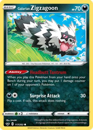 Galarian Zigzagoon (117) - Sword & Shield Base Set