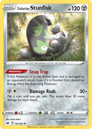 Galarian Stunfisk (132) - SWSH01 Sword & Shield Base Set