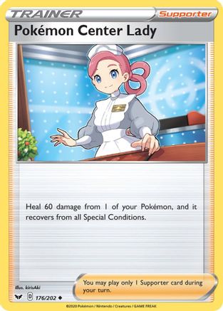 Pokemon Center Lady (176) - SWSH01 Sword & Shield Base Set