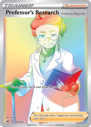 Professor's Research (Secret) (209) Holofoil - SWSH01 Sword & Shield Base Set