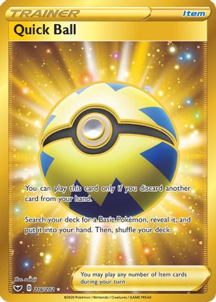 Quick Ball (Secret) (216) Holofoil - Sword & Shield Base Set