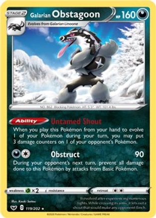 Galarian Obstagoon - 119/202 (119) - Deck Exclusives