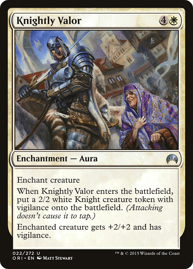 Knightly Valor (022) Foil - Magic Origins
