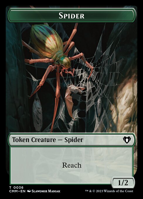 Elemental (0024) // Spider Double-Sided Token [Commander Masters Tokens] | Silver Goblin