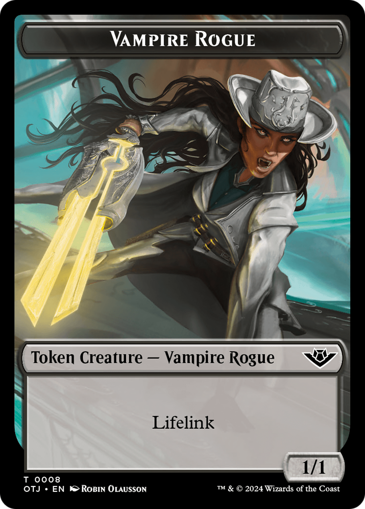 Vampire Rogue Token [Outlaws of Thunder Junction Tokens] | Silver Goblin