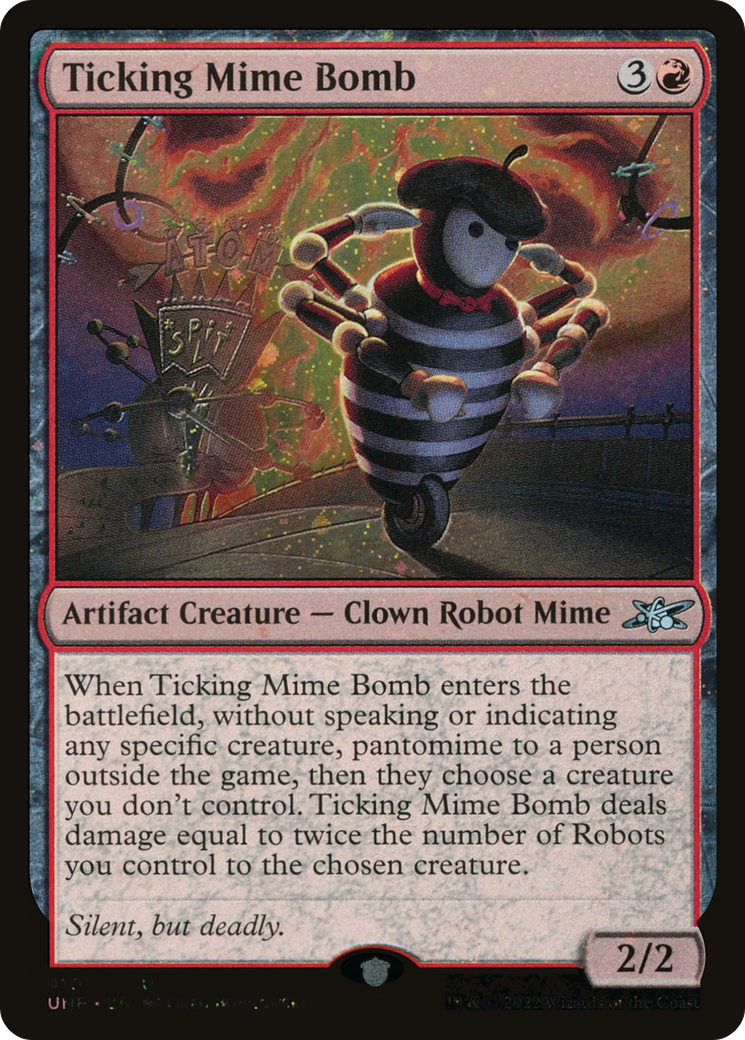 Ticking Mime Bomb (Galaxy Foil) [Unfinity] | Silver Goblin