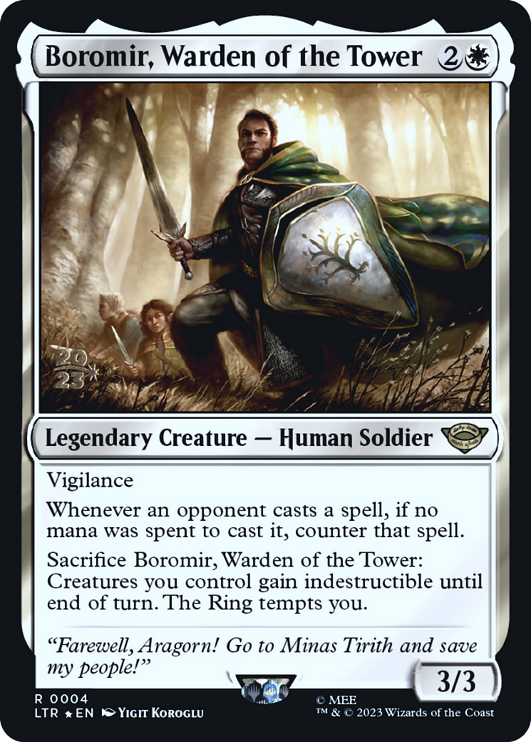 Boromir, Warden of the Tower (04s) Foil - Tales of Middle-earth Promos