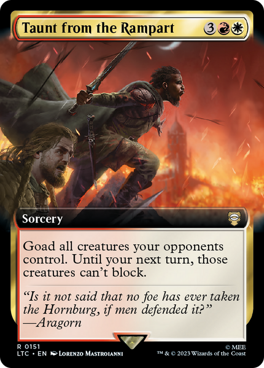 Taunt from the Rampart (Extended Art) [The Lord of the Rings: Tales of Middle-Earth Commander] Foil