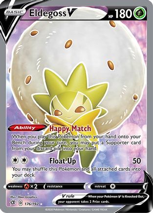 Eldegoss V (Full Art) (176) Holofoil - SWSH02 Rebel Clash