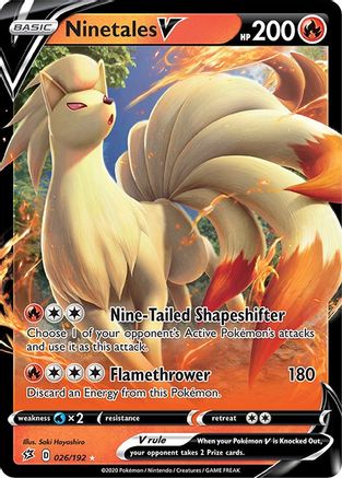 Ninetales V (26) Holofoil - SWSH02 Rebel Clash