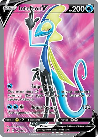 Inteleon V (Full Art) (180) Holofoil - SWSH02 Rebel Clash
