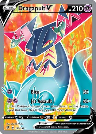 Dragapult V (Full Art) (183) Holofoil - SWSH02 Rebel Clash