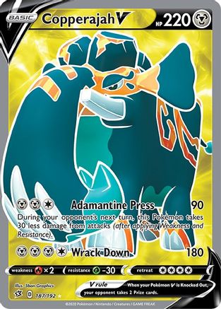 Copperajah V (Full Art) (187) Holofoil - SWSH02 Rebel Clash