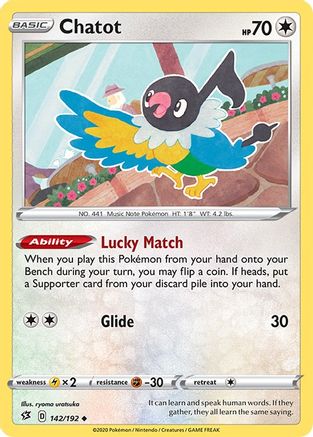 Chatot (142) Reverse Holofoil - SWSH02 Rebel Clash