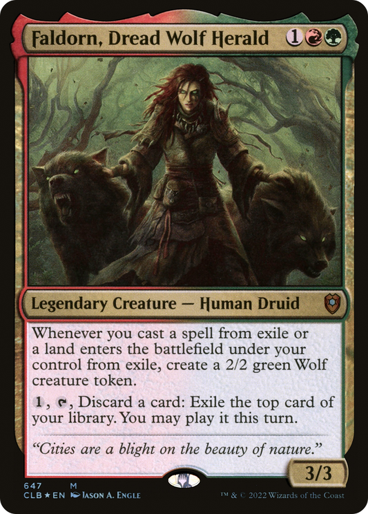 Faldorn, Dread Wolf Herald (647) Foil - Commander Legends: Battle for Baldur's Gate