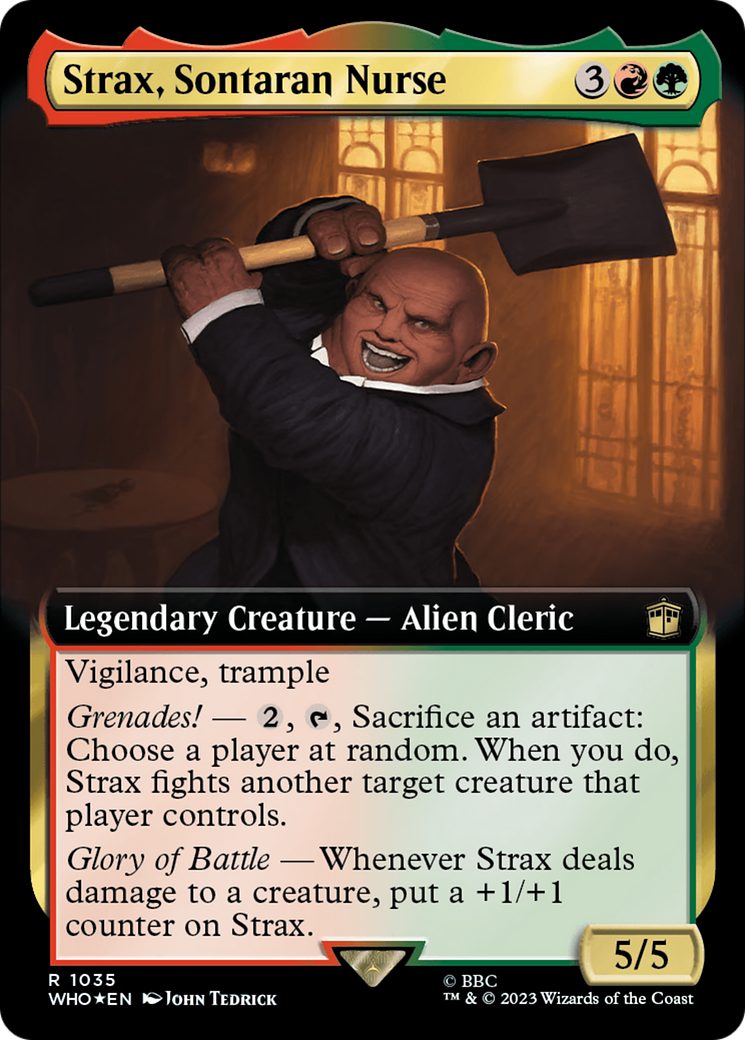 Strax, Sontaran Nurse (Extended Art) (Surge Foil) [Doctor Who] | Silver Goblin