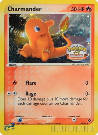 Charmander (98/97) (City Championship Promo) [EX: Dragon] | Silver Goblin