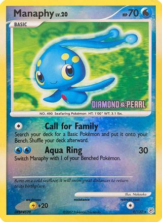 Manaphy - 9/130 [Diamond & Pearl] (9) Reverse Holofoil - Burger King Promos