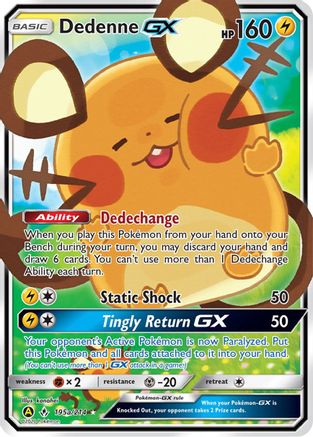 Dedenne GX - 195a/214 (195a) Holofoil - Alternate Art Promos