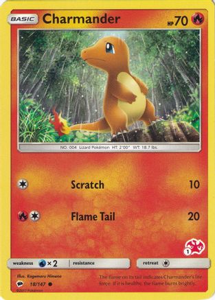 Charmander - 18/147 (#1 Charizard Stamped) (18) - Battle Academy