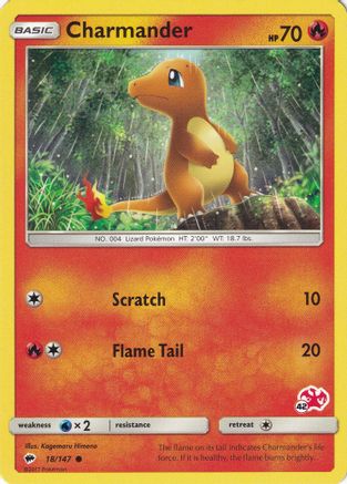 Charmander - 18/147 (#42 Charizard Stamped) (18) - Battle Academy