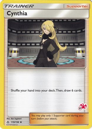 Cynthia - 119/156 (#21 Charizard Stamped) (119) - Battle Academy