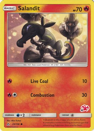 Salandit - 25/156 (#18 Charizard Stamped) (25) - Battle Academy