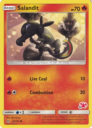 Salandit - 25/156 (#31 Charizard Stamped) (25) - Battle Academy