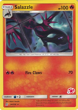 Salazzle - 34/236 (#7 Charizard Stamped) (34) - Battle Academy