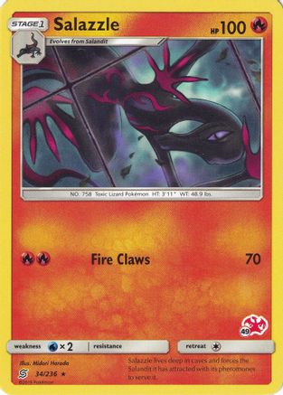 Salazzle - 34/236 (#49 Charizard Stamped) (34) - Battle Academy